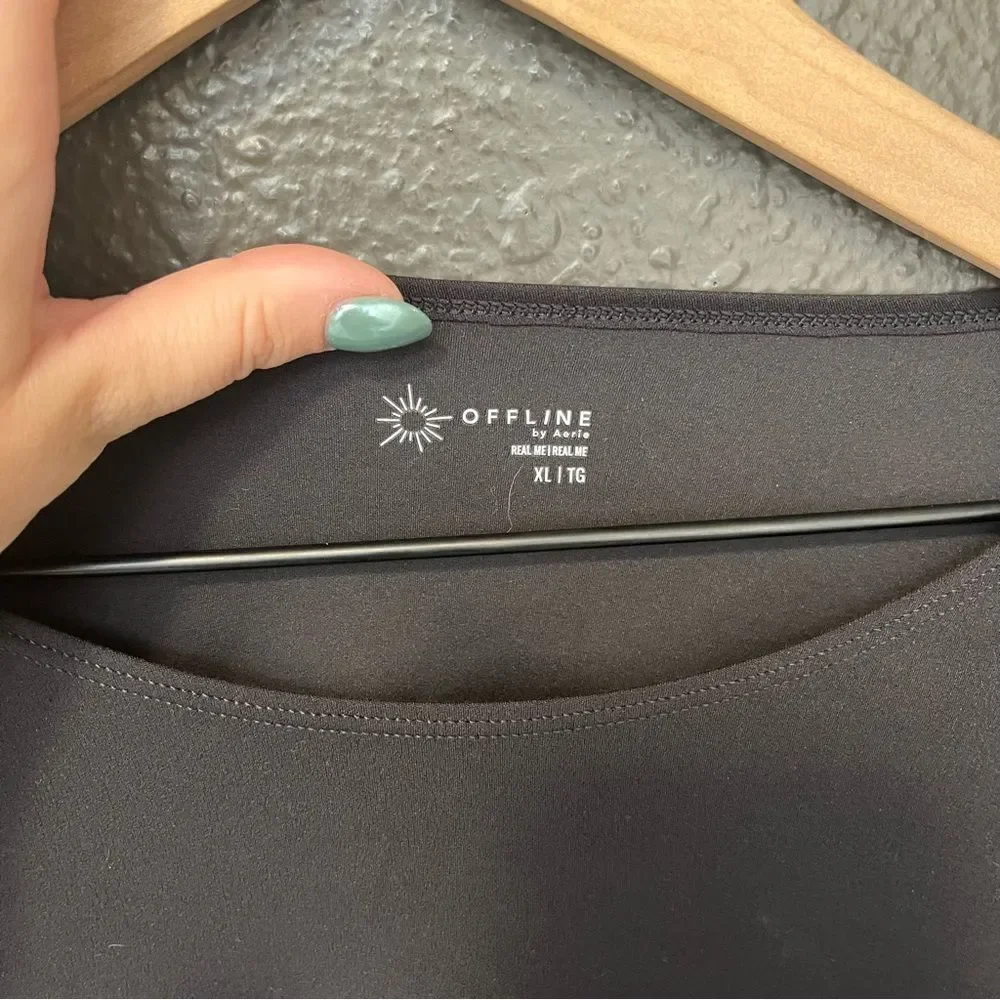 Aerie Offline Real Me Long Sleeve Open Back
